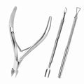 Nail Professional Stainless Steel Nail Cutter Scissor Nippers Muti Function Cuticle Pusher Remover Nail Care Manicure Tools Kits