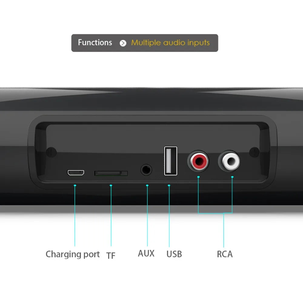 Wireless Bluetooth Sound Bar Speaker System Super Power Sound Speaker Wired Wireless Surround Stereo Home Theater TV Projector