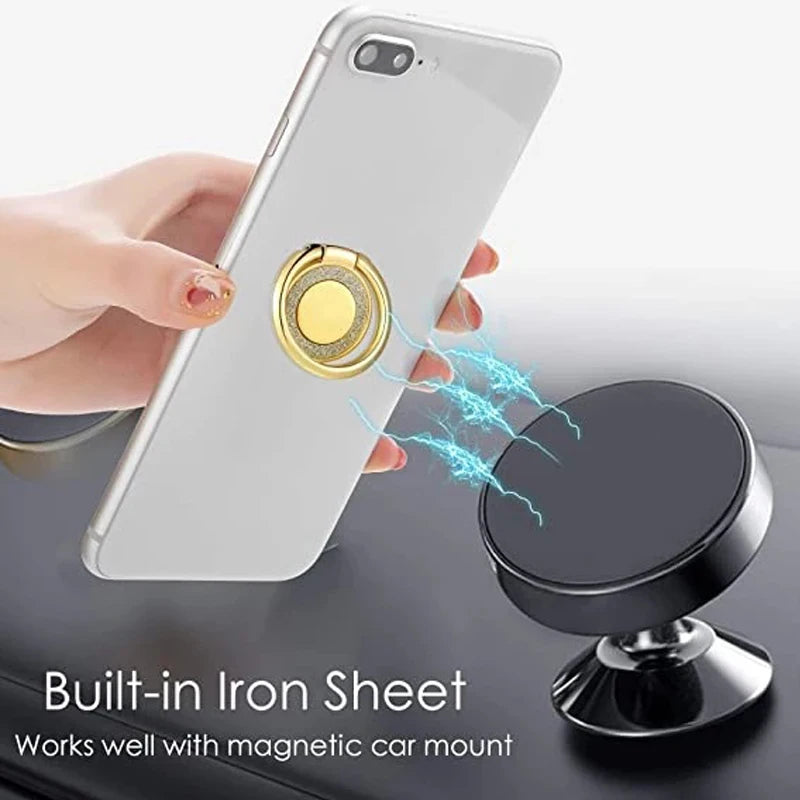 Fashion Stand Mobile Phone Accessories Portable Ring Bracket Bling Finger Ring Phone Holder for Xiaomi iPhone 14 15