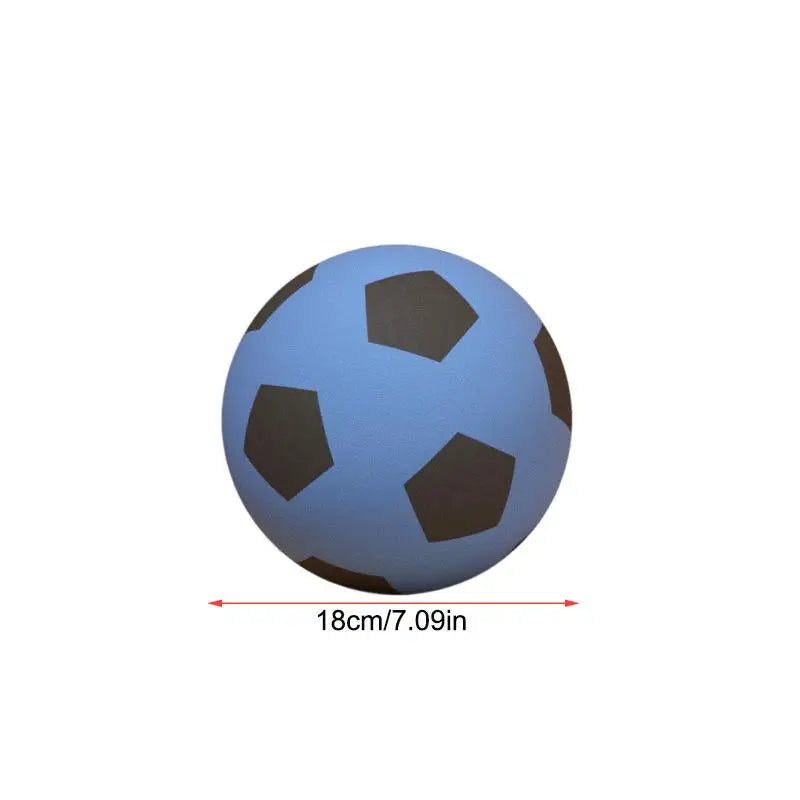 Silent Indoor PU Foam Football, 3 Colors Flexible Home Training Soccer Ball With Net Pocket Sports Skill Practice Equipment