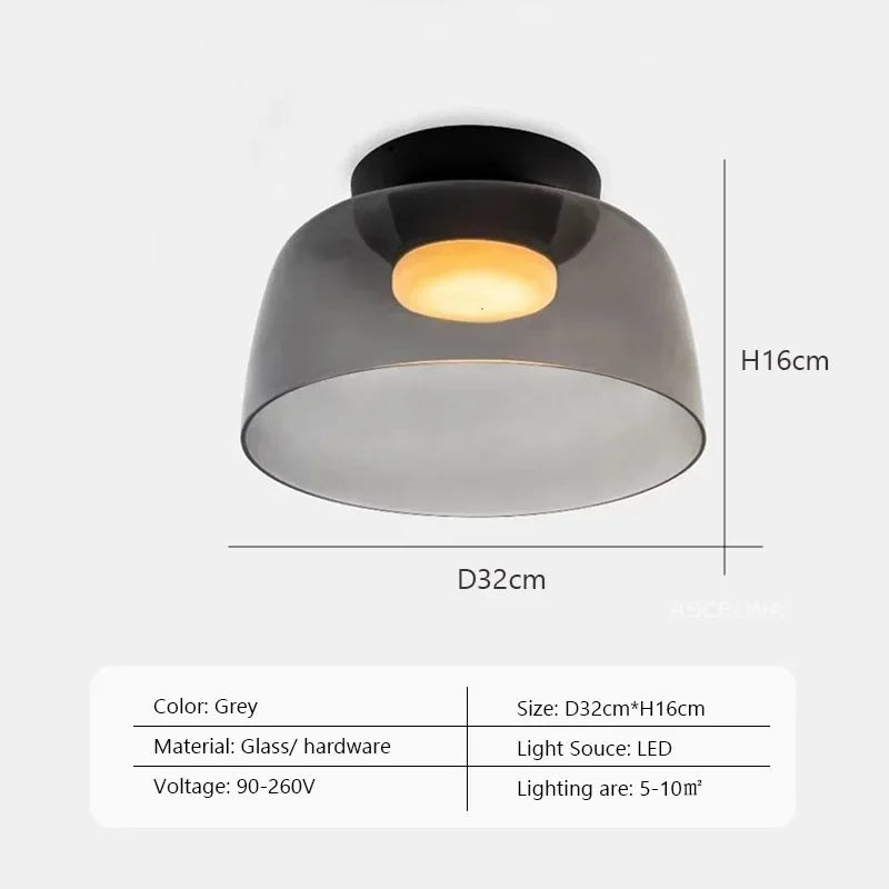 LEVELS Glass Ceiling Lamp Bedroom led Medieval Colourful lamps for Restaurant Creative Dining Room bedroom Balcony hallway Lamps
