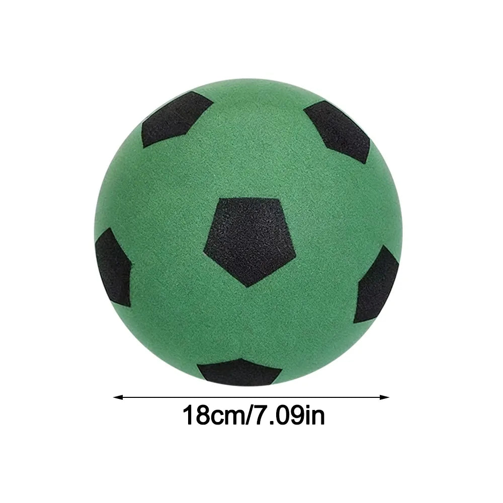 High-Elastic Silent Football Easy to Grip Low Noise Low Noise Foam Soccer Ball Lightweight Squeezable Indoor Training Ball