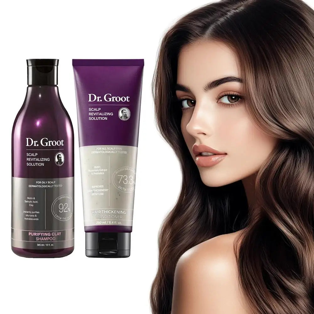 Hair Shampoo & Conditioner Set - 250ml Anti-Hair Loss Moisturizing Softening Thickening Nourishing Hair Care Products