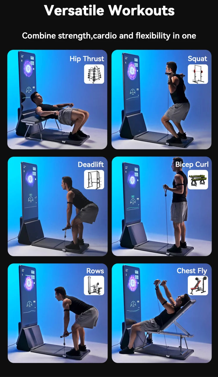 Luxury Smart Digital Gym Mirror for Home & Yacht Touch Screen & WiFi Feature Smart Beauty Mirror
