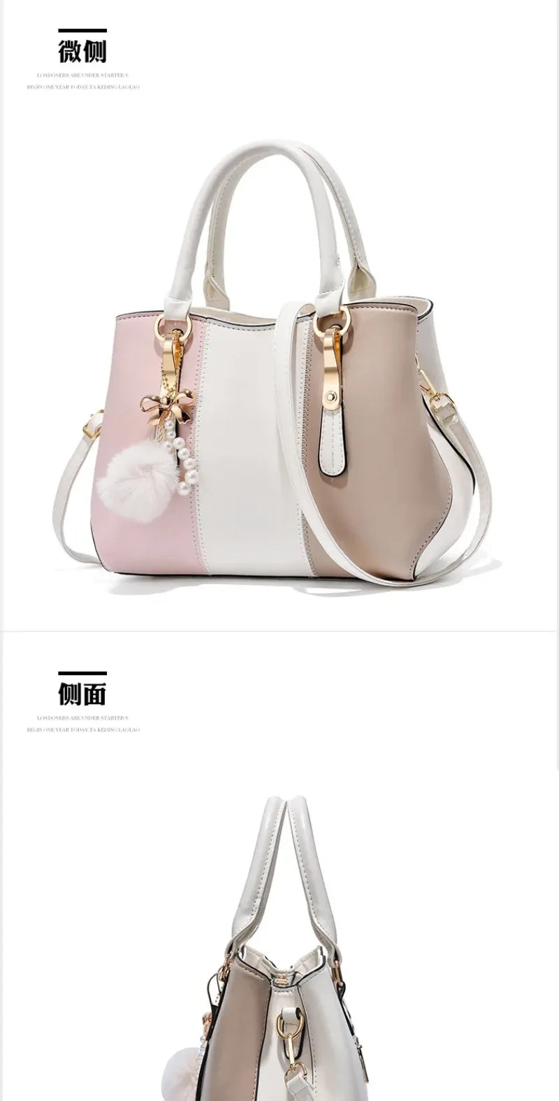 New Fashion Hit Color Ladies Handbag All-Match Hair Ball Pendant Womens Shoulder Messenger Bag European Beauty Bag Bolsos Mujer