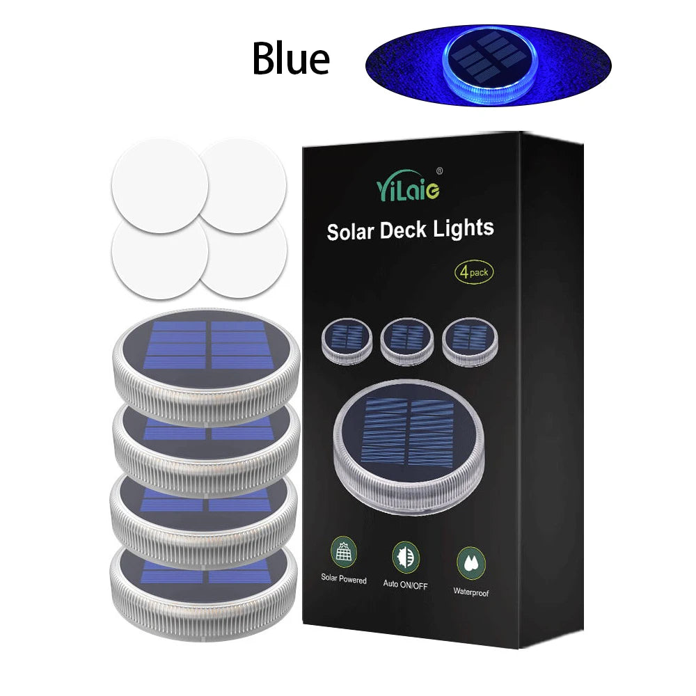 Solar Deck Lights Driveway Light Solar Powered Dock LED Outdoor Waterproof IP68 For Step Sidewalk Stair Garden