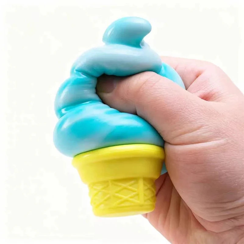 Needoh Sensory Nice Cream Cone Fidget Toy Anxiety Relief Focus Calm Down ADHD Non-toxic Squeeze Stretch Toy for kids adults