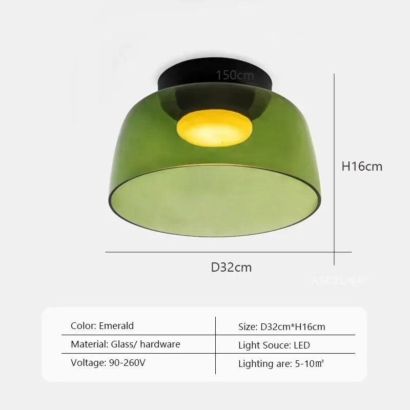 LEVELS Glass Ceiling Lamp Bedroom led Medieval Colourful lamps for Restaurant Creative Dining Room bedroom Balcony hallway Lamps