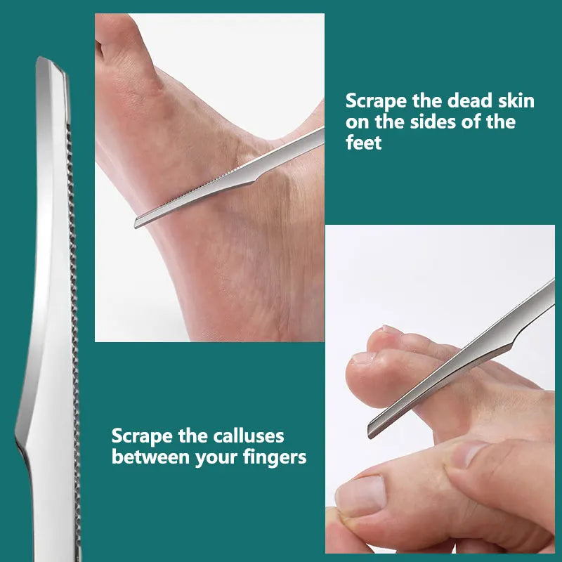 Stainless Steel Pedicure Knife Tools Professional Foot Scrubber Dead Skin Remover Exfoliating Foot Scraper Knife Foot Care Tool