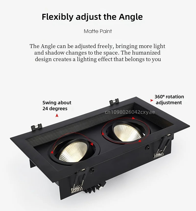 Dimmable LED downlights, COB spotlights, 10W, 20W, 30W, ceiling anti-glare, living room and kitchen indoor lighting