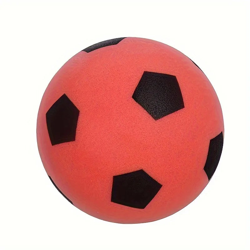 Silent 5-Size Indoor Solid Sponge Soccer Ball | Manual Sewing, Faux Leather, Mixed Color, Suitable for Adults