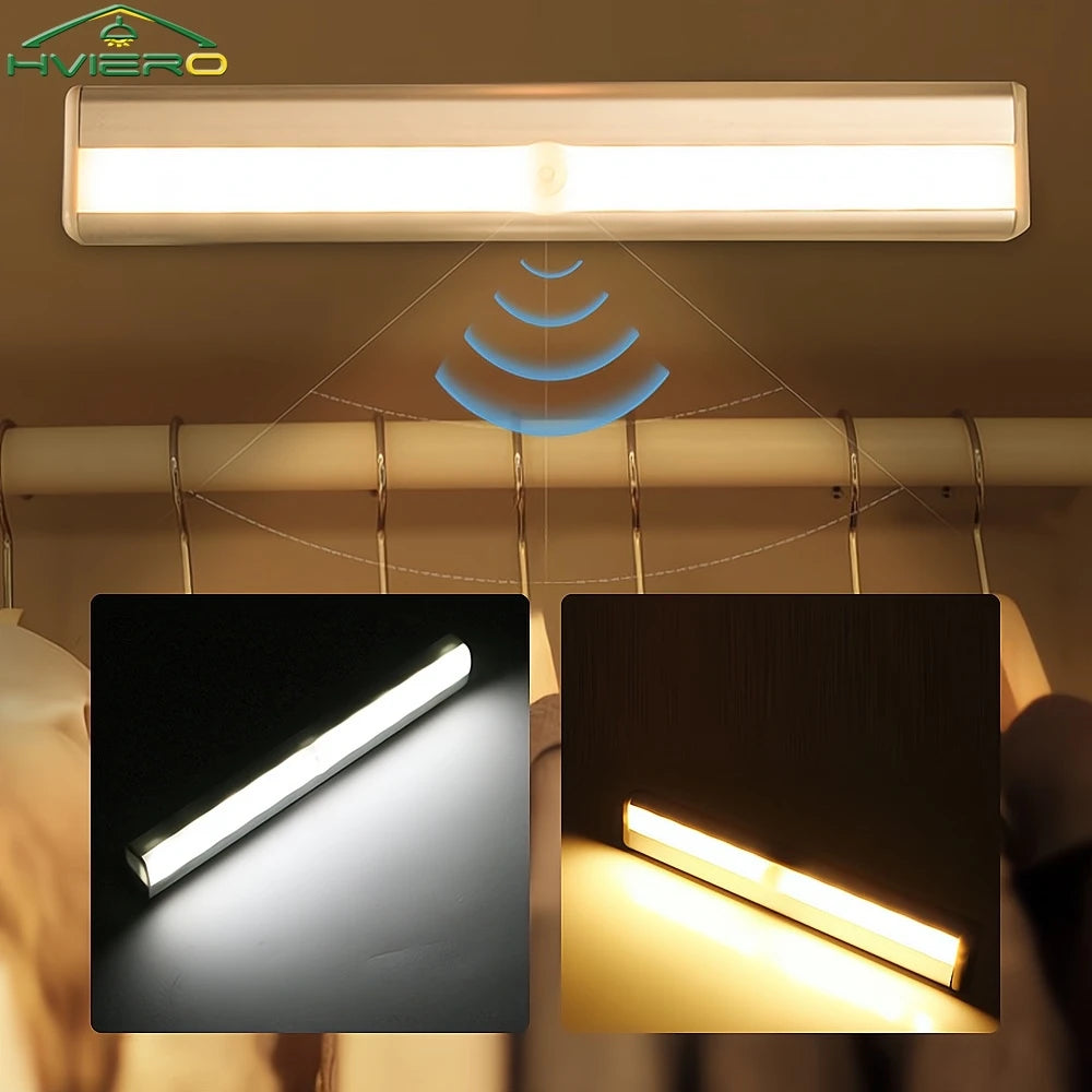 1/2/4/8X Smart Perception Closet Stairs Lighting 6/10LED PIR Motion Sensor Lamp Cupboard Wardrobe Bed Under Cabinet Night Light