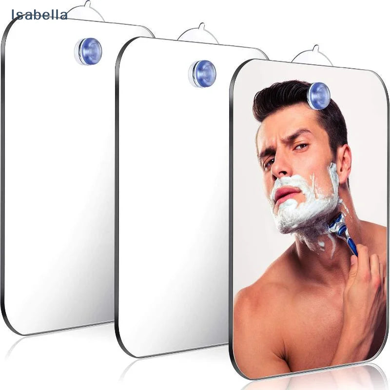 ♥Shaving Mirror for Bathroom - Portable Rectangular Mirror with Hanging Hole, Acrylic Anti Fog Mirror for Shaving & Grooming