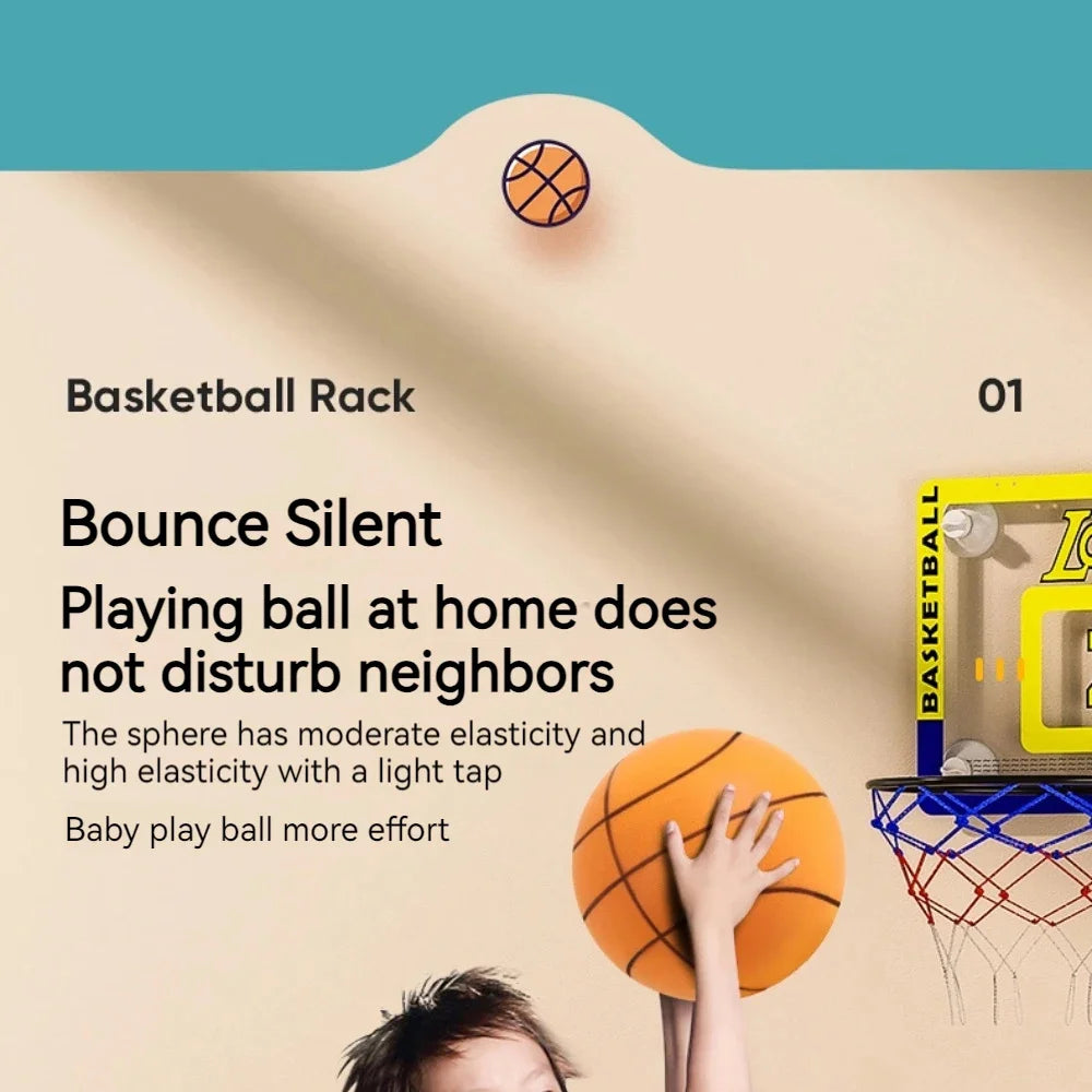 Silent Foam Basketball  Cloth Wrapped Sensory Ball For Kids Indoor Play Motor Skills Safe Toy Fitness