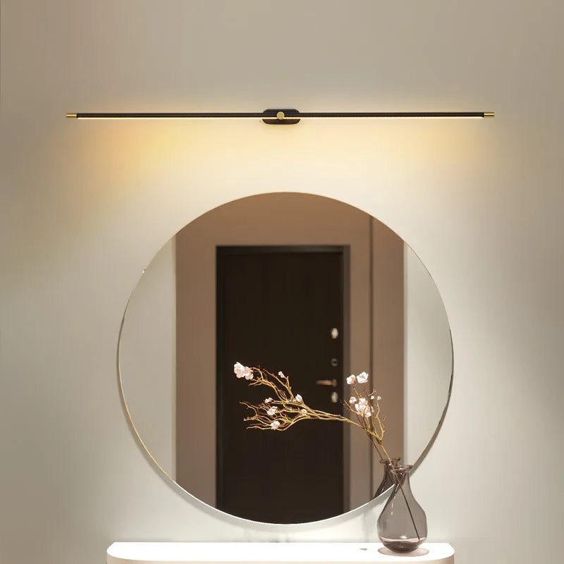 Modern Mirror LED Wall Lamps Minimalist Bathroom Wall Lamps For Bedroom Bedside Sconces Decorative Wall Mirrors Lighting Fixture