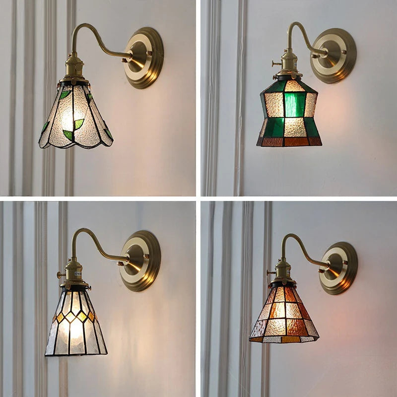 Bedroom LED Wall Lamp Indoor Vintage Interior Lighting Adjustable Night Light For Bedroom Dining Room Cafes Wall Sconce Brass
