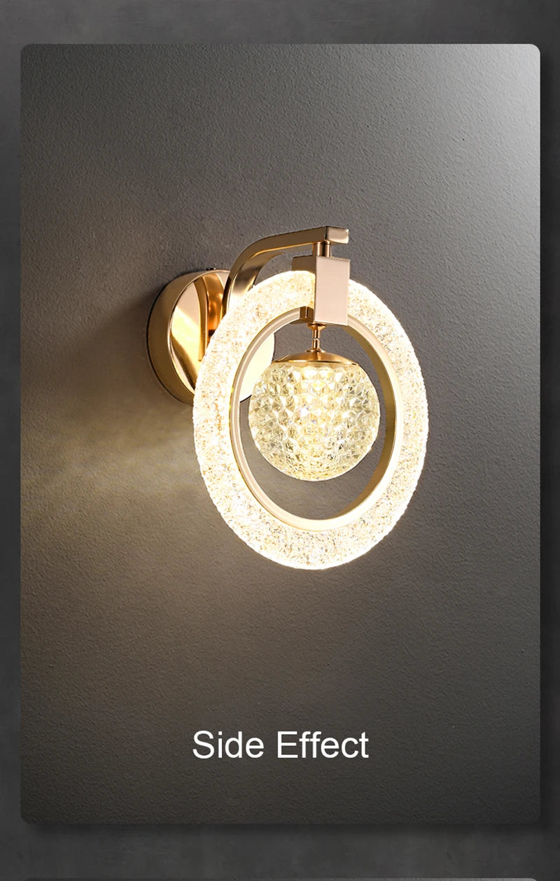 LED Wall Light Indoor Lighting Home Decoration Living Room Study Aisle Stair Corridor Bedroom Bedside Nordic Luxury Wall Sconce