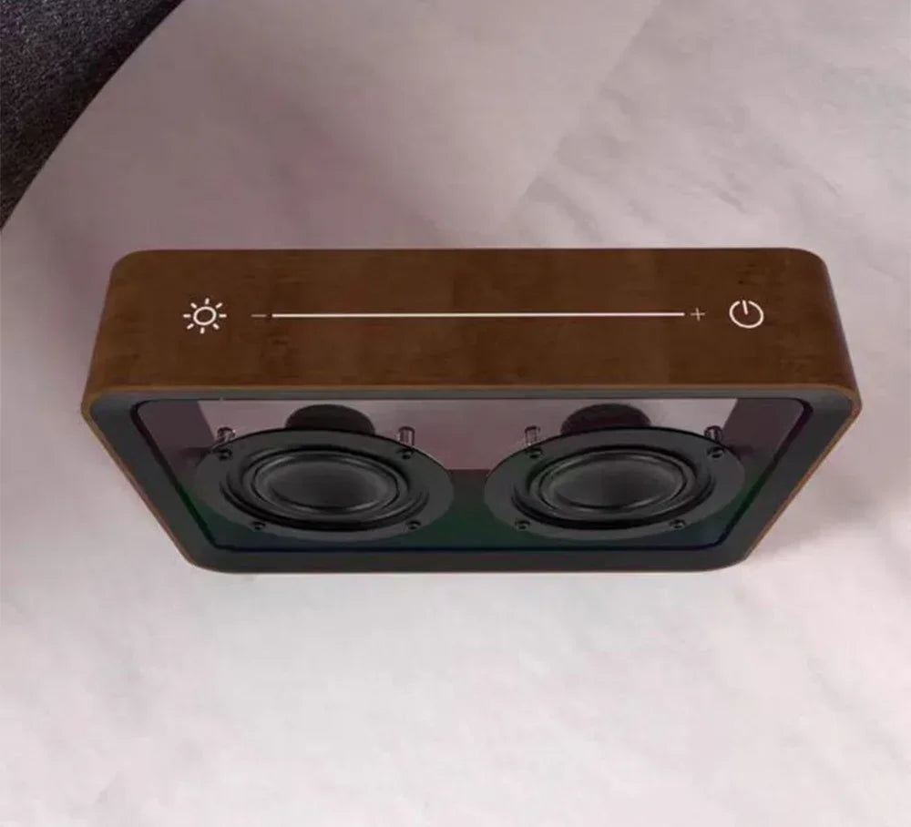 Creative Transparent Bluetooth Speaker with Dual Horn Clear Sound Quality Desktop Decoration Home Mini Audio Reading Light