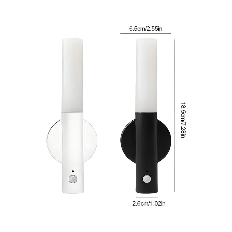 Motion Sensor Night Light USB Rechargeable Magnetic LED Wall Light for Indoor Wooden Wall Lamp Wardrobe Light Corridor Stairs