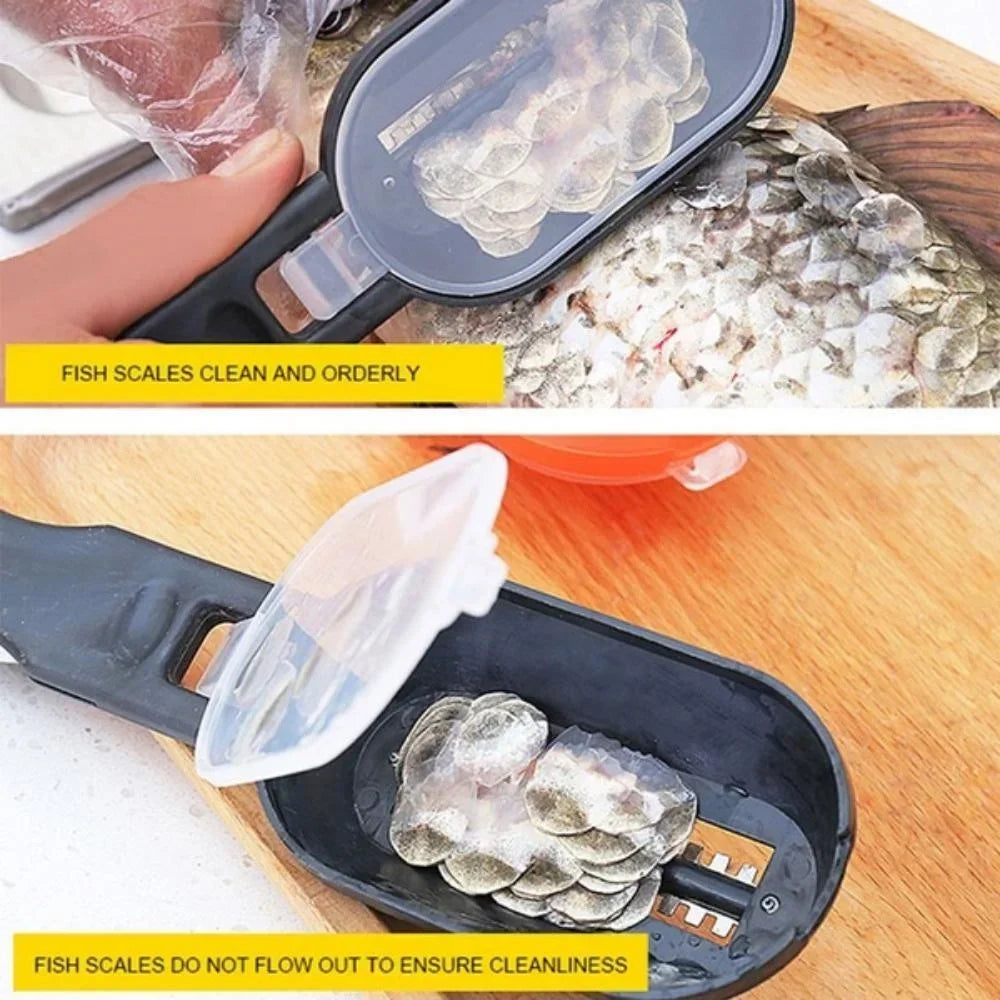 Fish Skin Brush Fast Fish Scale Remover Scraper Planer Tool Fish Scaler Fishing Knife Cleaning Kitchen Cooking Accessories