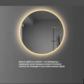 Led Mirror with Light Vanity Mirror 19.5 Inch Smart Round Mirror Bathroom Mirror Anti-fog Makeup Wall Hanging Bathroom Bathroom