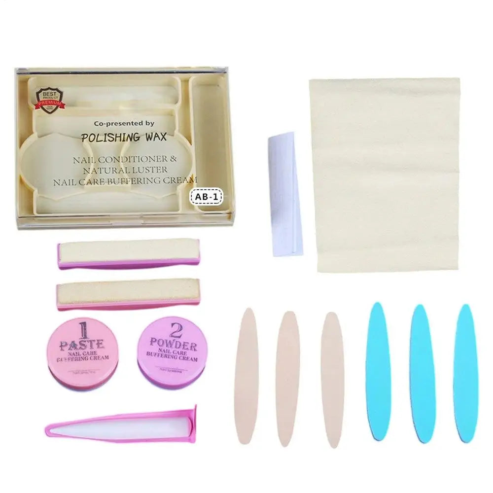 Nail Manicure Kit With Buffer Shine Pedicure Kit Natural Nail Prep Set For Women Girls Beginner Home Salon Daily Party