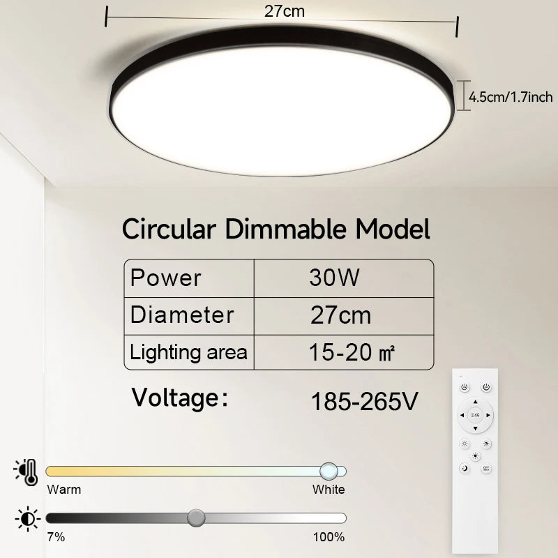 LED Ceiling Lamps Chandelier Panel Lamp IP44 Waterproof Bathroom Ceiling Lights Indoor Lighting for Bedroom Living Room Luminair