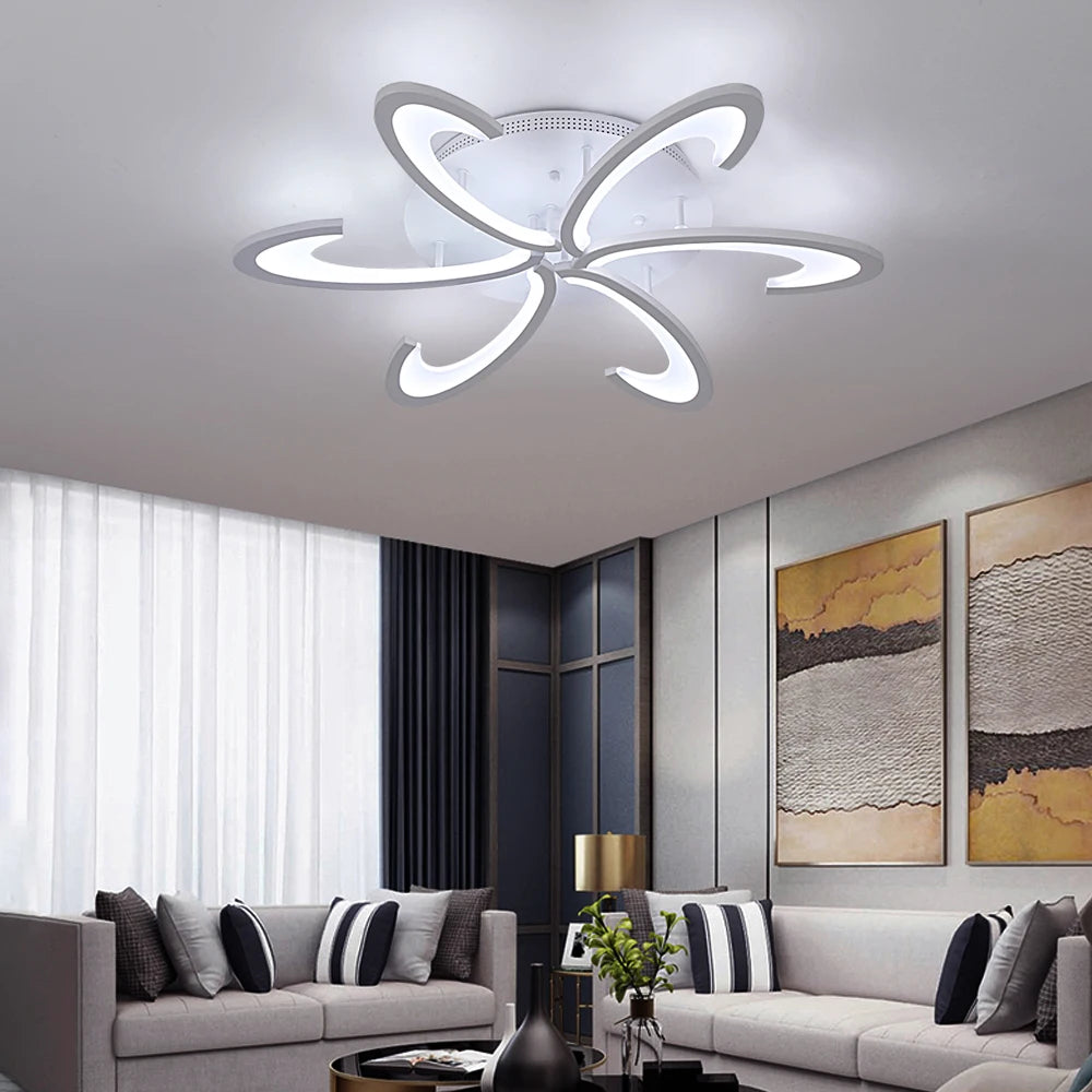 Modern Led Acrylic Ceiling Light Fixture Creative Design Led Chandelier Ceiling Lamps RC Dimming  Indoor Lighting Plafon Lustres