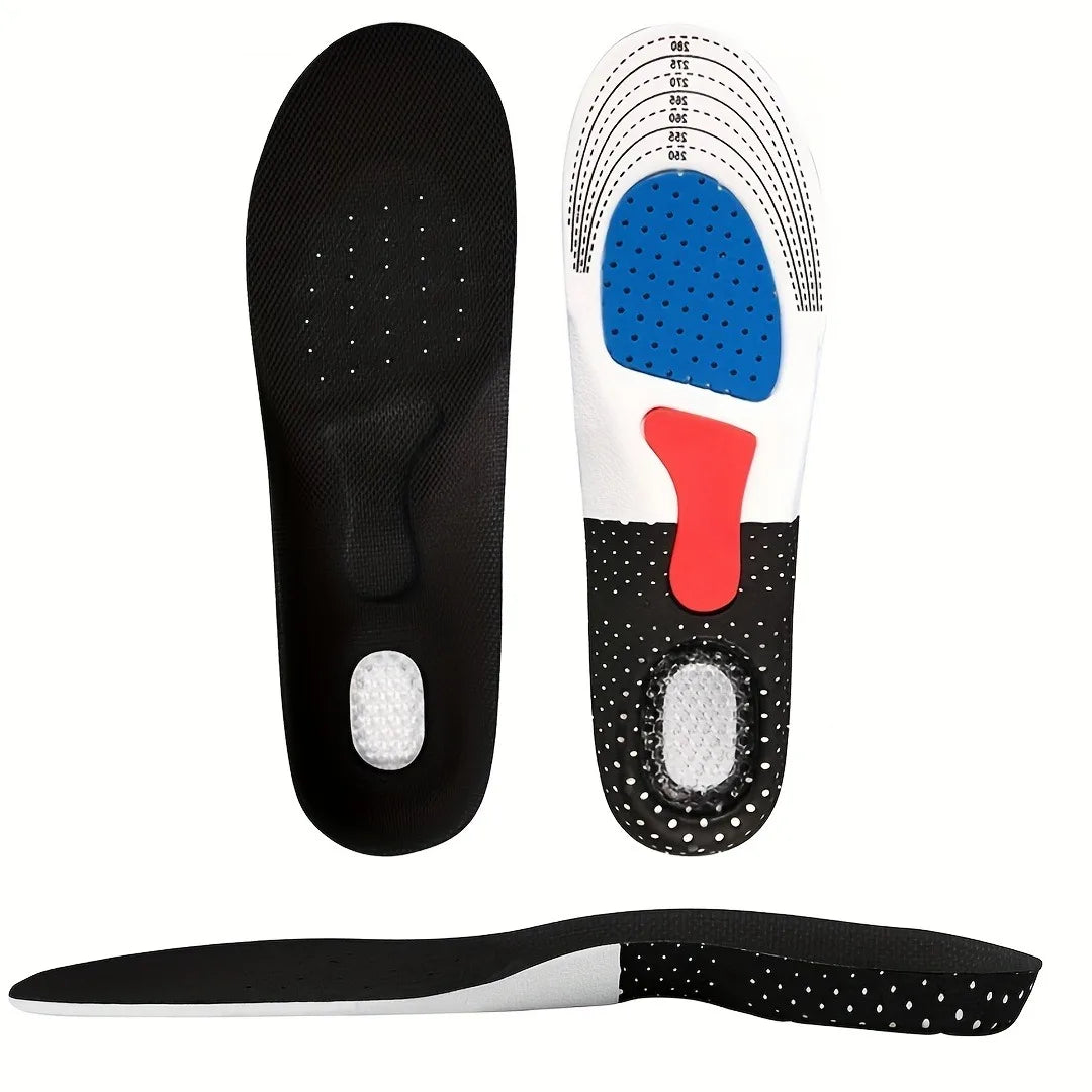 Pair of Unisex Sports Insoles Sweat-Absorbing Air Cushion Soft Sole Comfortable for Basketball And Work