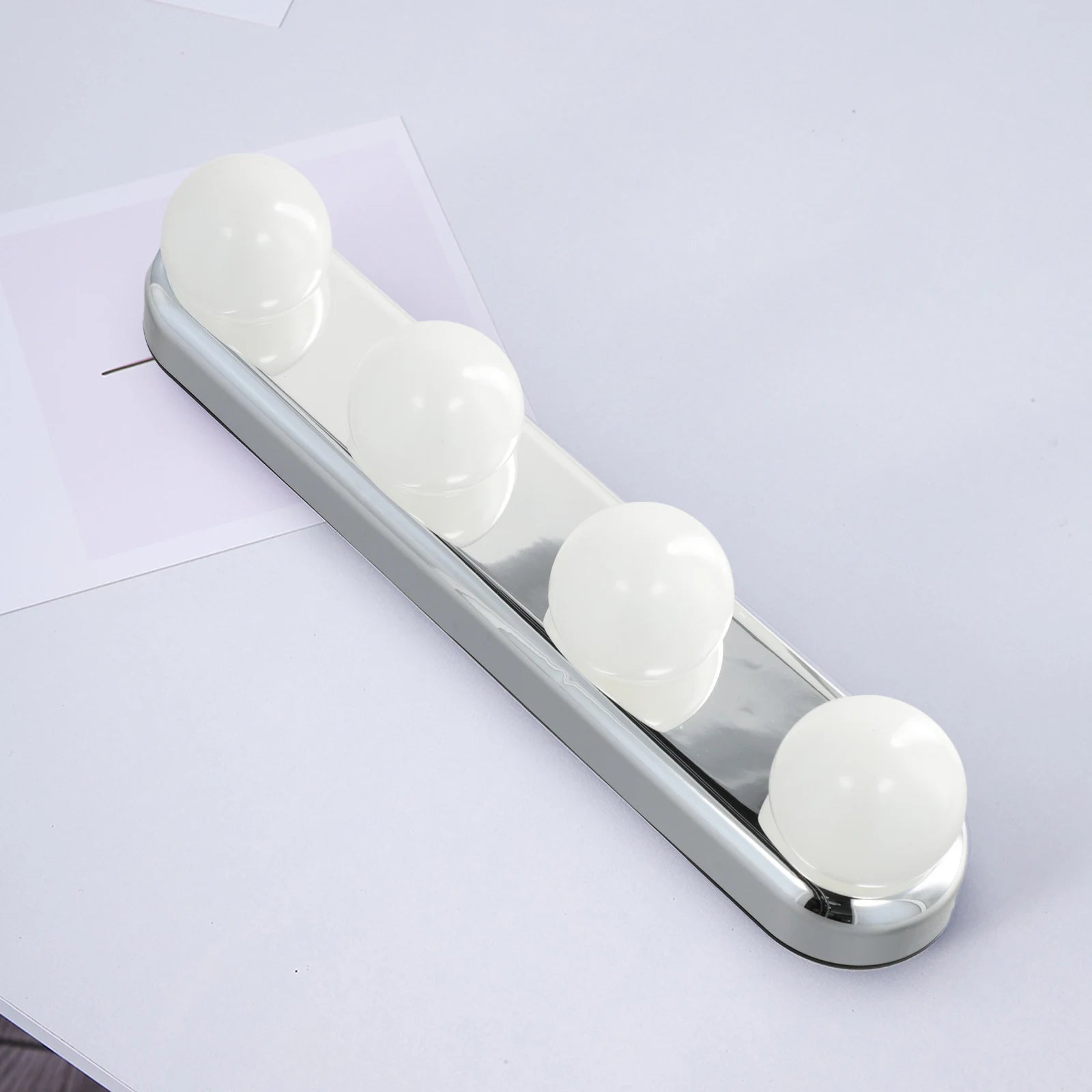 Vanity Lights For Mirror Lighted Makeup Vanity Mirror Dimmable Lights 4 LED Lamps Suction-Cup Mounting Bathroom For Tabletop