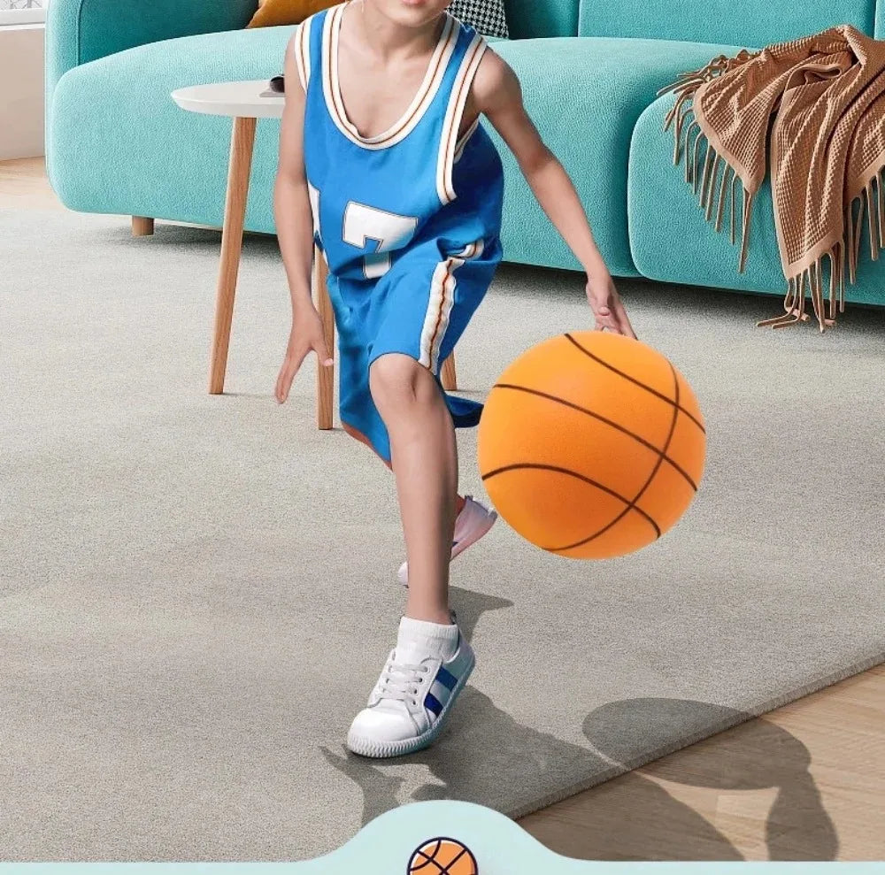 PU Foam Basketball Kids Indoor Silent Basketball Bouncing Mute No Noise Ball Bounce Squeezable Mute Bouncing Sports Basketball