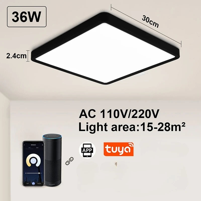 23/30cm Modern LED Ceiling Light Waterproof Dustproof Triple Proof for Kitchen Bedroom Bathroom Living Room Indoor Home Lighting