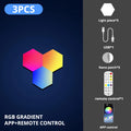 Smart LED RGB Wall Lamp Hexagonal Quantum Night Light - APP & Bluetooth Control Creative Home Decorative Lighting for Room