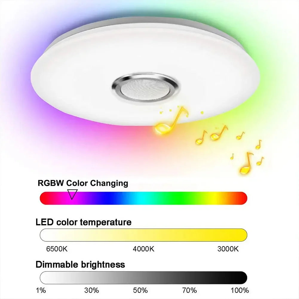 Smart Ceiling Lights Round Modern Ceiling Lamps RGB Dimming Home Lighting APP Bluetooth Music Light With Remote Control For Home