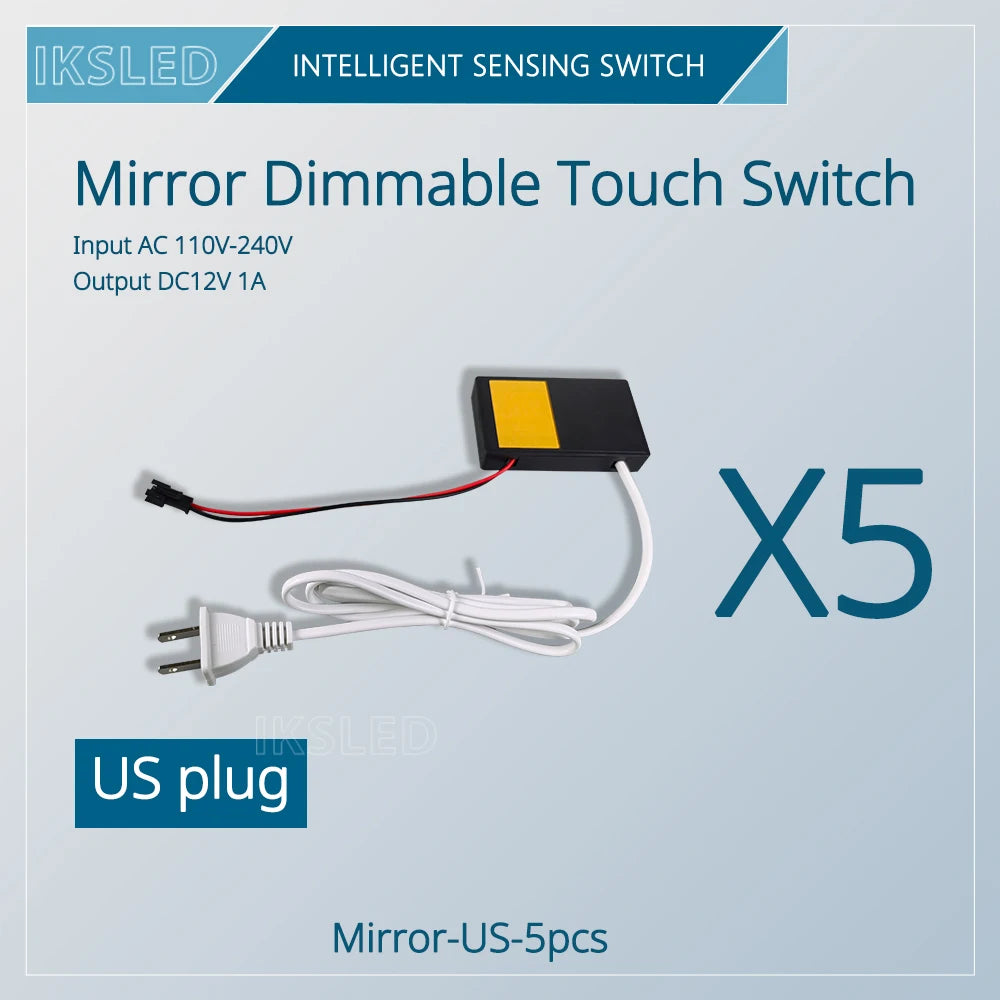 220V 110V Touch Sensor Switch  LED Smart Single Key Mirror Light Switch Touch Dimmer Switch For Bathroom Mirror