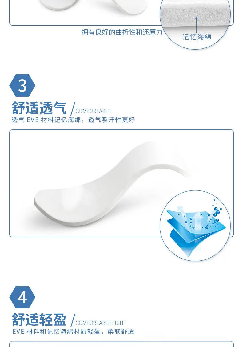 Memory Foam Sports Insoles For Shoes Men Women Sponge Foam Pad Shock-absorbing Comfort Insoles Shoe Inserts Cushion Can Be Cut