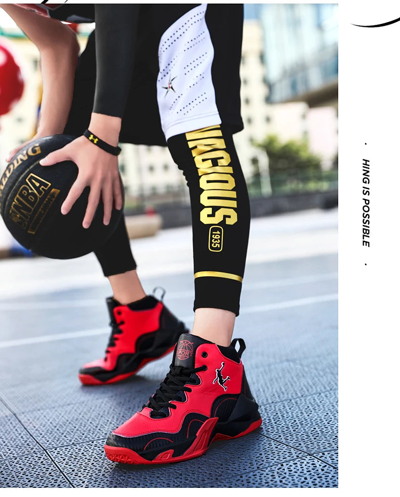 Kids Boy Breathable Basketball Woman Training Sneakers Zapatillas Men's Basketball Shoes High Top Basketball Shoes Outdoor 2025