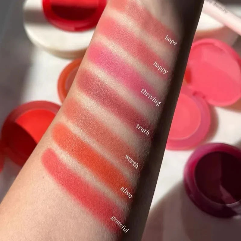 Rare Beauty Creamy Powder Blush Soft Focus Luminous Glow Buildable Pigment Lightweight Long Lasting Non-Fading Rosy Cheek Makeup