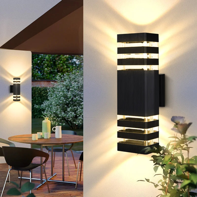 Smart Wall Lights Motion Sensing Outdoor Led Wall Lamps Waterproof 110v 220v For Porch Lamps Backyard Garden Garage Decor