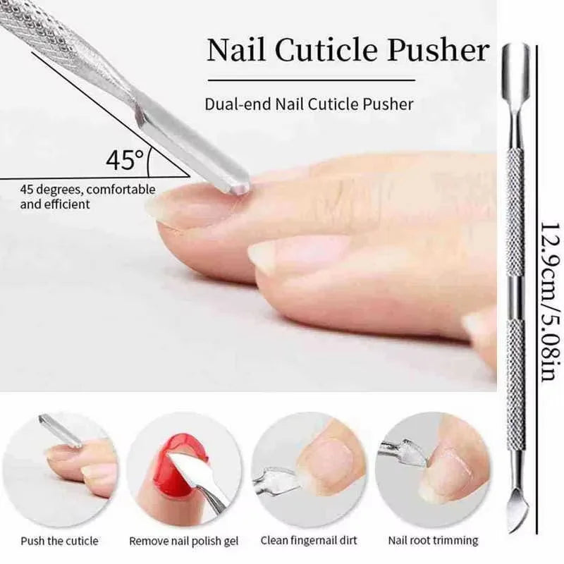 LULAA 10Pcs Nail Care Kit Cuticle Removal Kit Pedicure and Manicure Tools Nail Trimming Tools Suitable for Beginners