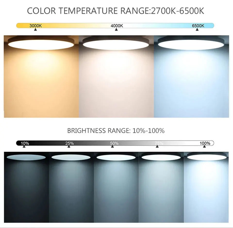 85-265V 220V Smart WiFi BLE LED Ceiling Light 24W Round Ceiling Lamp Room Indoor Lighting Tuya Smart Life App Alexa Geogle Home