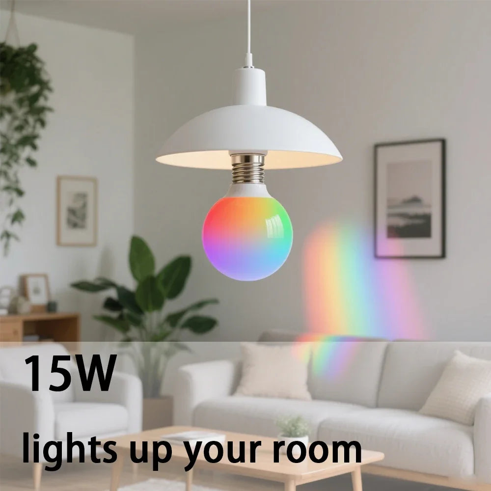 Smart RGBW LED Bulb Spotlight E27  B22  with Infrared Remote Control Suitable for Colorful Home Lighting