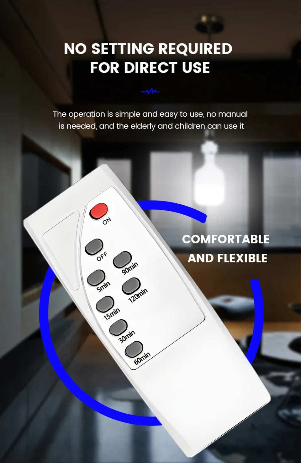 2026 Smart LED Lampholder E27 AC85-265V with Infrared Remote, Timer, Color Changing, Universal Socket, Easy Install for Home Use