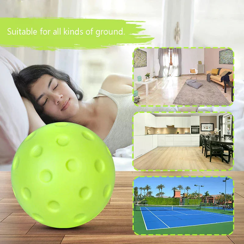 Silent & Sturdy Indoor Pickleball Balls, 1/3pcs, 74mm, PU Foam, Suitable for Practice and Tournaments