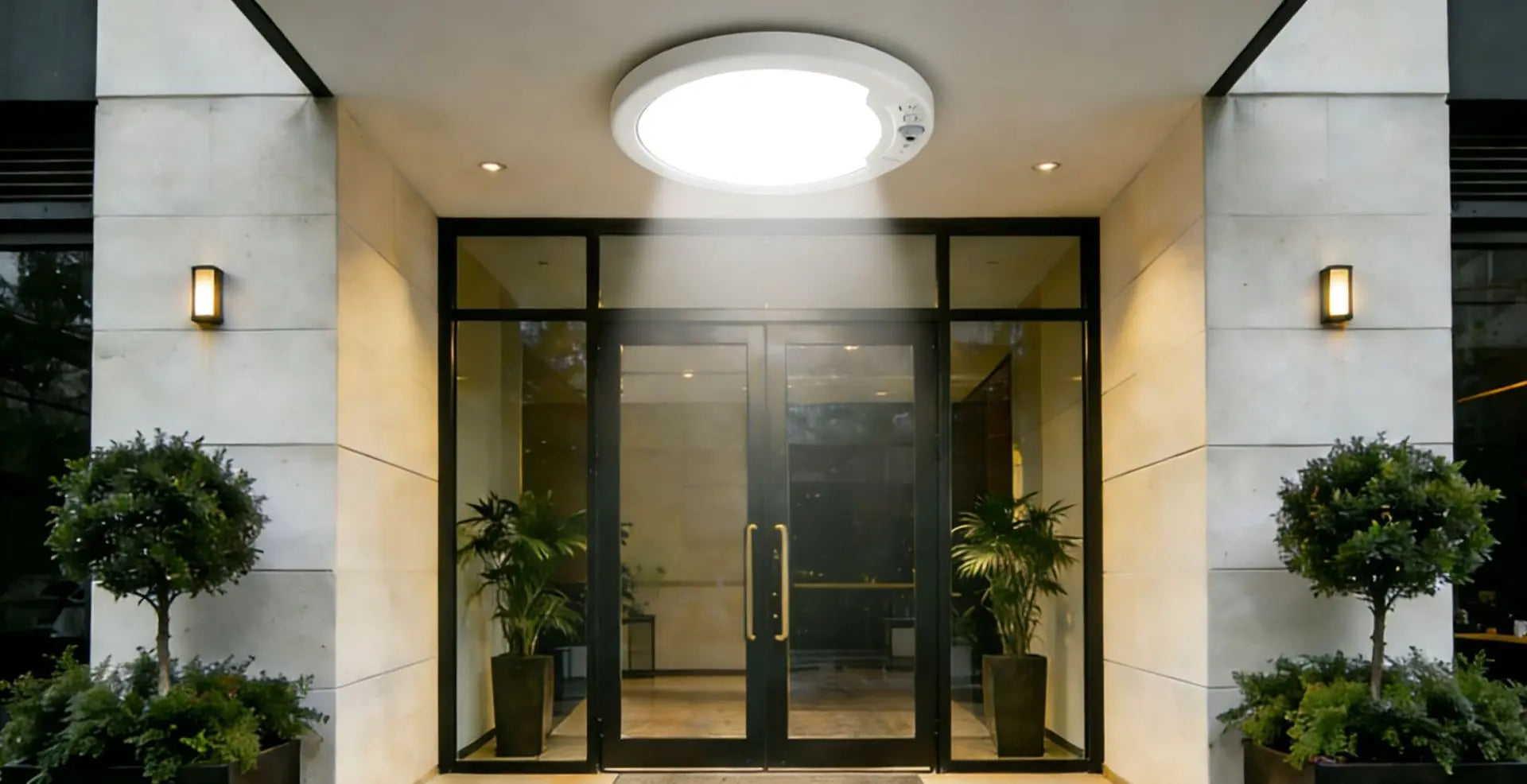 Motion Sensor Rechargeable LED Ceiling Light Round Wireless Security Light for Hallway Stairs Corridor Indoor Home Entryway