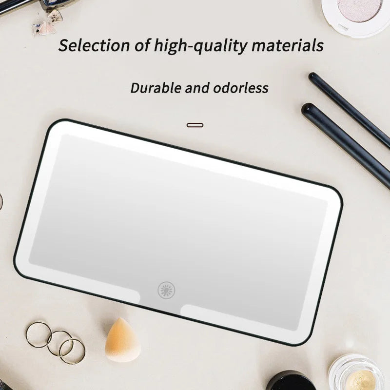 LED detachable car vanity mirror with light - convenient passenger side interior vanity mirror, car mirror hanging accessory