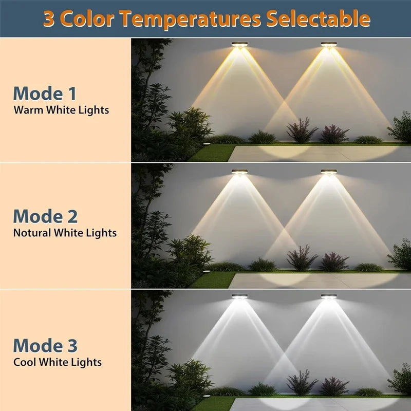 1-4Pcs Solar Fence Lights Solar Powered LED Deck Light Color Changing Waterproof Outdoor Illumination for Fence Posts Balcony