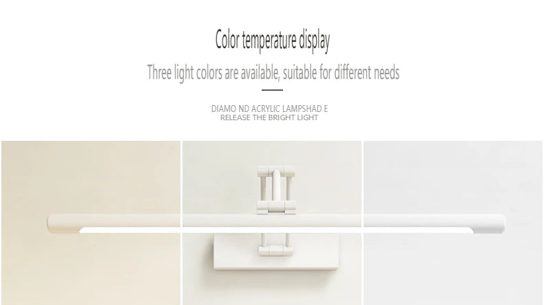 Mirror Front Light LED Bathroom Cabinet Dressing Table Mirror Light Foldable Telescopic Mirror Cabinet  Dedicated  Light