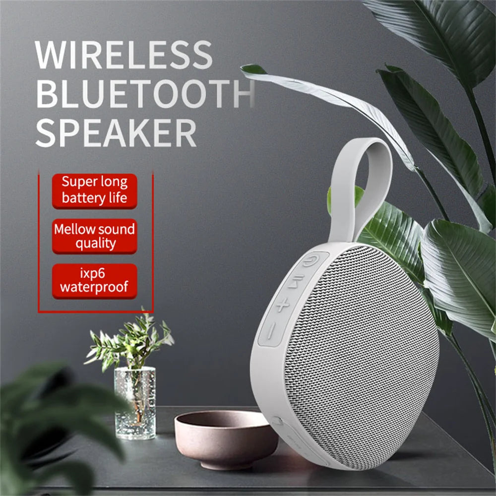 Portable Bluetooth Speakers Wireless Waterproof IPX6 TWS Fabric Mini Subwoofer Card Magnet Small Stereo Audio Player