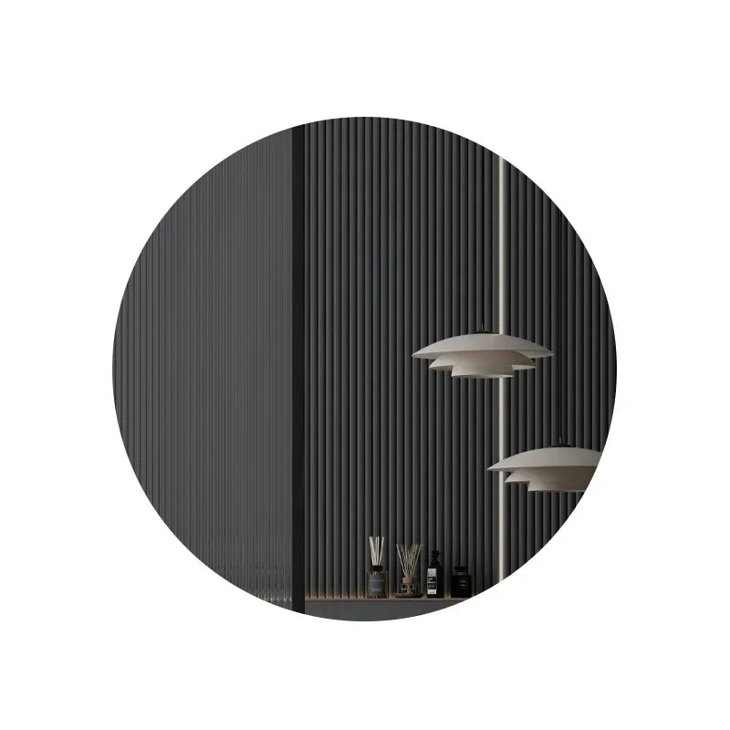 19 Inches Led Bathroom Anti-fog Luminous Makeup Sensor Wall Hanging Shower  Fashion Hotel Round Bathroom Mirror Intelligent